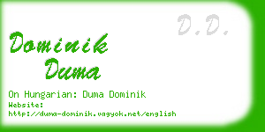 dominik duma business card